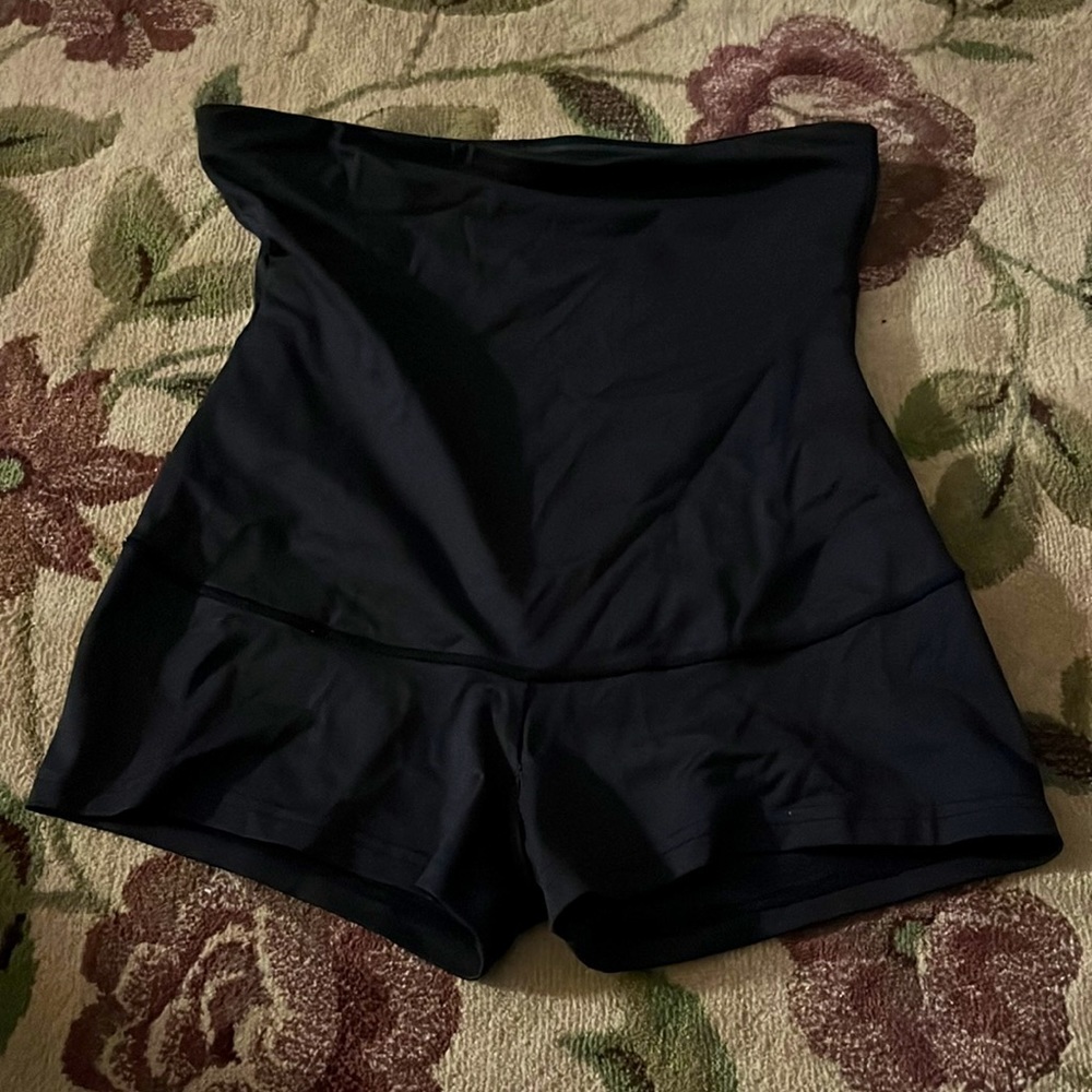 Maidenform black tummy control with mini shorts